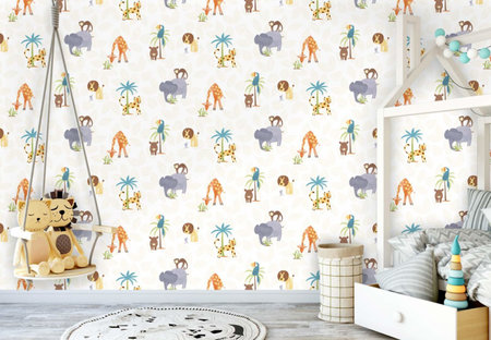Dutch Wallcoverings Make Believe Jungle Friends 12541