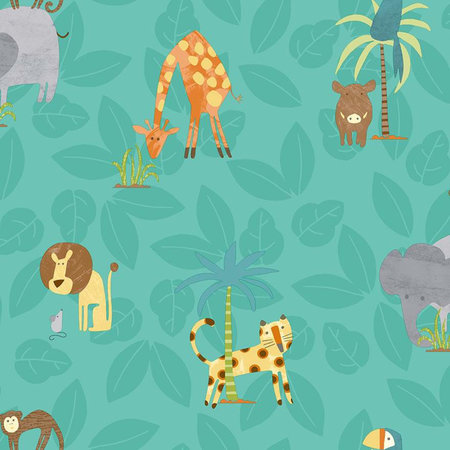 Dutch Wallcoverings Make Believe Jungle Friends 12542