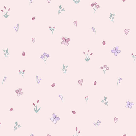 Dutch Wallcoverings Make Believe Butterfly Garden 12470