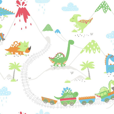 Dutch Wallcoverings Make Believe Dino Town 12530