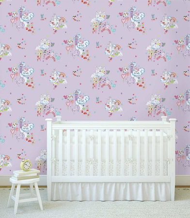 Dutch Wallcoverings Make Believe Unicorn and Castles 12219