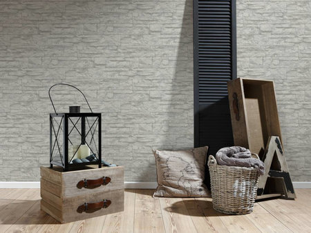 AS Creation Wood‹n Stone 7071-16 Steenstructuur behang