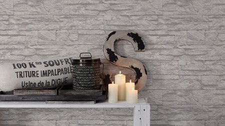 AS Creation Wood‹n Stone 7071-16 Steenstructuur behang