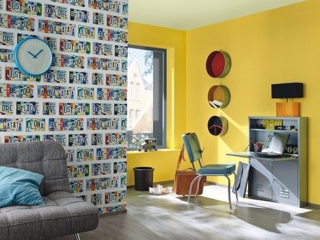 Kentekens Vliesbehang 457506
